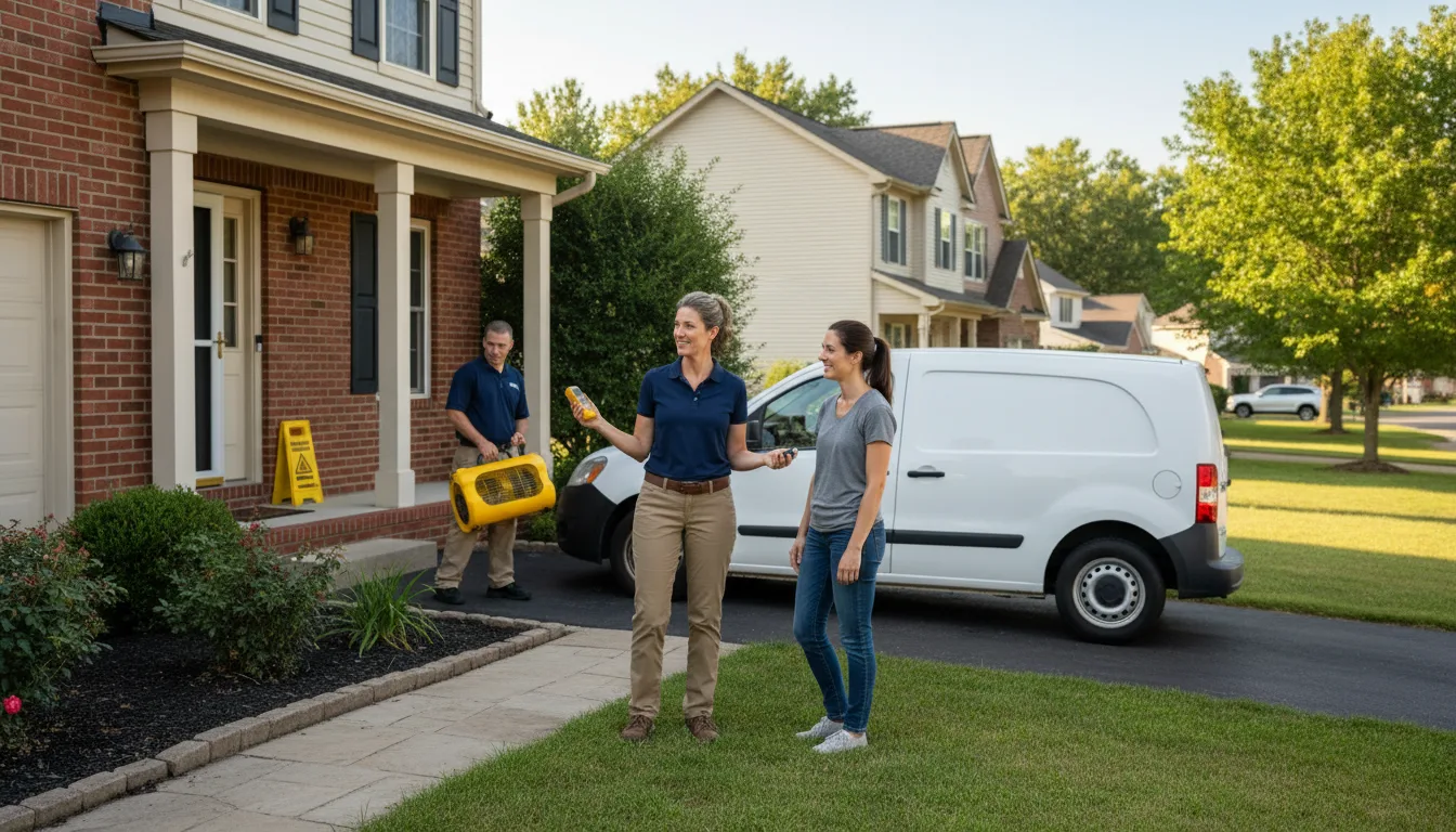 Residential water damage restoration in Wesson, MS